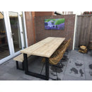 Steigerhouten Industriële Tuinset U-Model