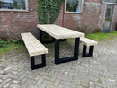 Steigerhouten Industriële Tuinset U-Model