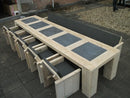 Steigerhouten Tuinset Exclusive 10 Personen