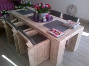 Steigerhouten Tuinset Exclusive 6 Personen
