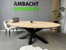 Verjongde Ovale Eiken Visgraat Tafel Utrecht