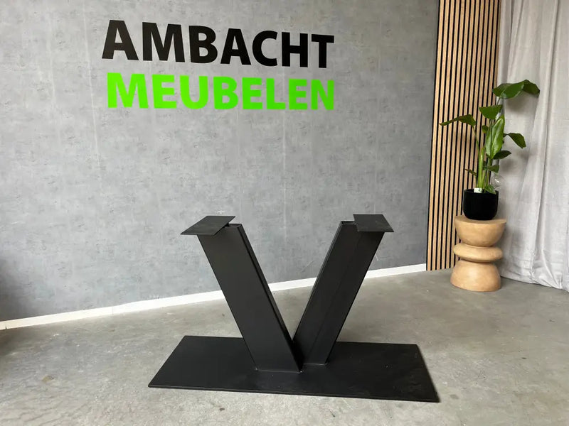 Verjongde Rechte Eiken Tafel V-Poot