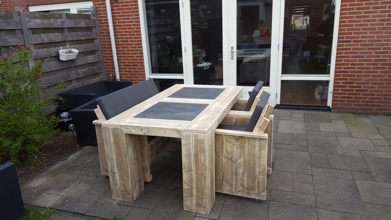 Steigerhouten Tuinset Exclusive 4 Personen